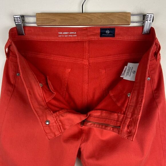 AG ‘The Abbey Ankle’ Mid-Rise Skinny Ankle Pant - Burnt Orange - Picture 8 of 8